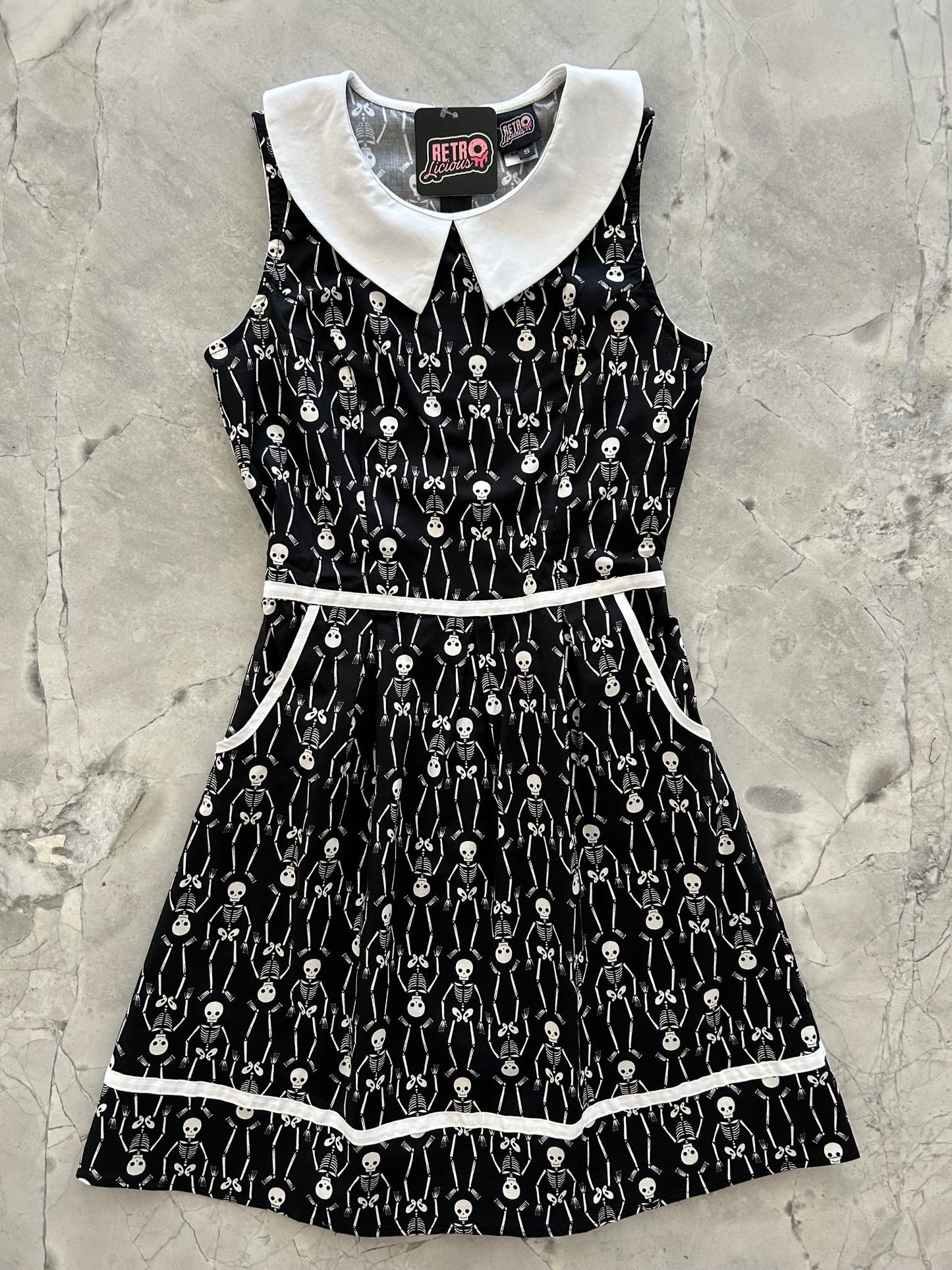 Skeleton Collared Dress - 1X only, 1 left!