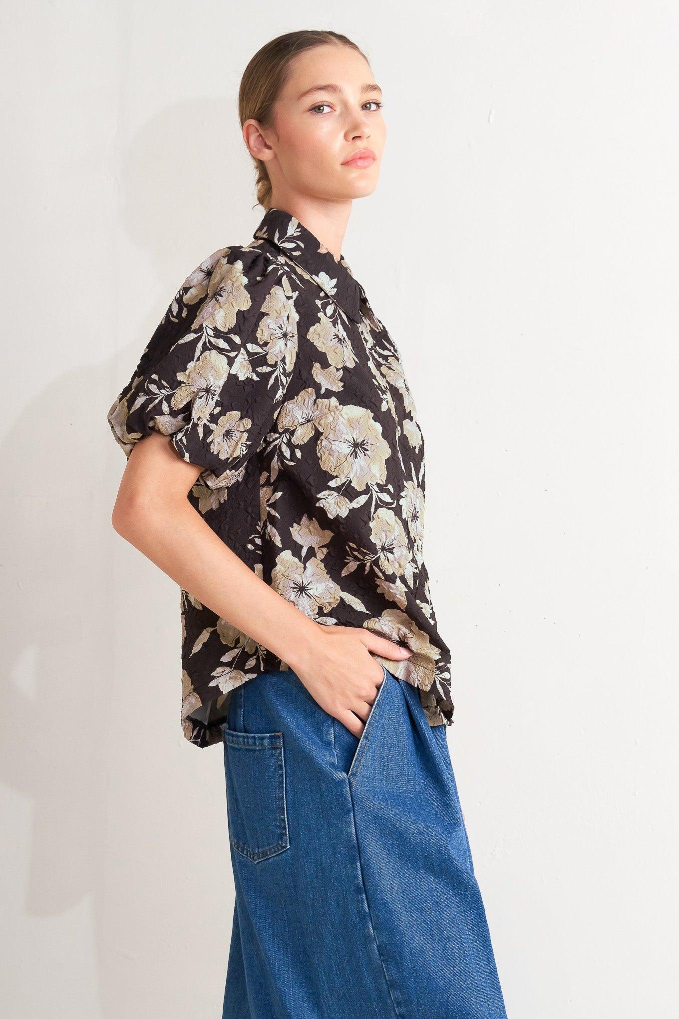 POSH PRESENCE WOVEN TOP