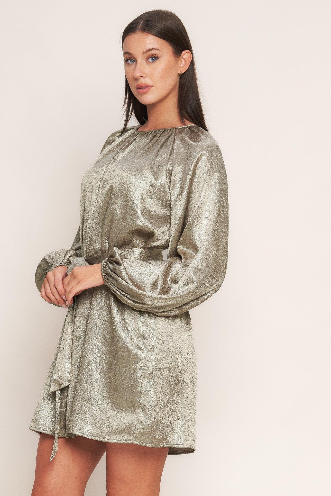 MOONRISE HAZE WOVEN MINI DRESS
